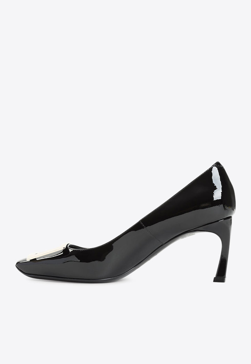 Trompette 70 Metal Buckle Pumps in Patent Leather