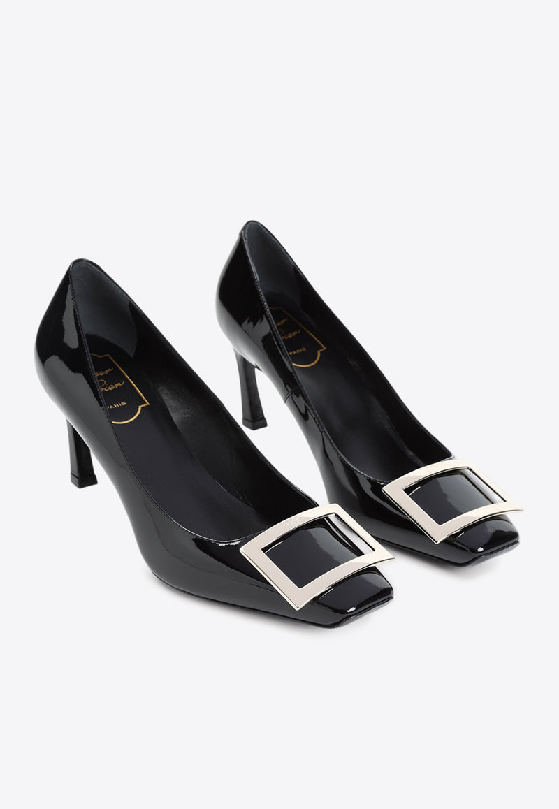 Trompette 70 Metal Buckle Pumps in Patent Leather