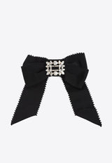 Crystal-Embellished Bow Clip