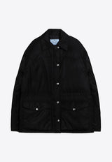 Prada Triangle Logo Shirt Jacket Black 29C182OOO1WQ8/P_PRADA-F0002