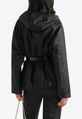 Prada Triangle Logo Re-Nylon Belted Padded Jacket Black 29E0971WQ8/Q_PRADA-F0002