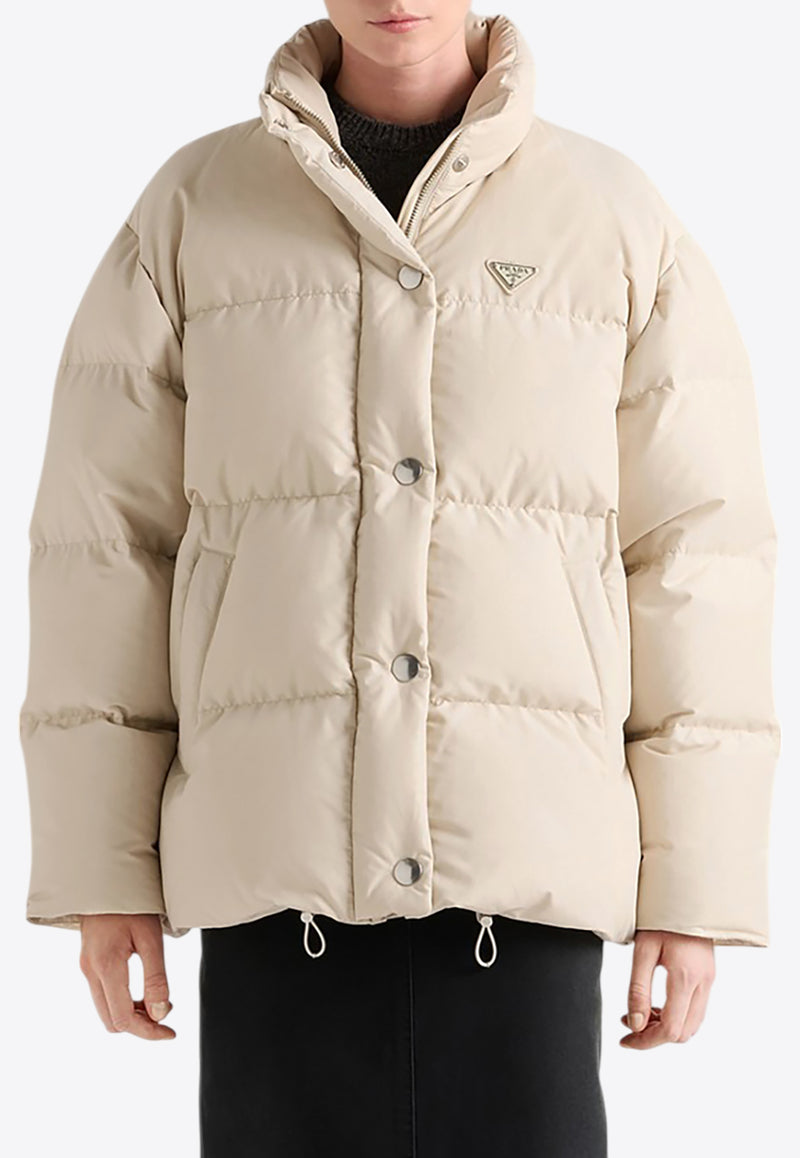 Prada Triangle Logo Technical Down Jacket Sand 29Z13113GP/Q_PRADA-F0F24