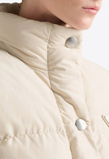 Prada Triangle Logo Technical Down Jacket Sand 29Z13113GP/Q_PRADA-F0F24