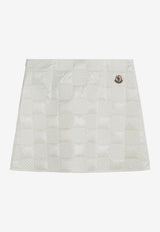 Moncler Logo Patch Padded Mini Skirt White 2D000-01788LM/P_MONCL-034