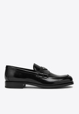 Prada Brushed Leather Logo Loafers Black 2DB195X000P39/O_PRADA-F0002