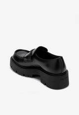 Prada Brushed Leather Loafers Black 2DG152G000B4L/P_PRADA-F0002