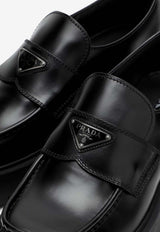 Prada Brushed Leather Loafers Black 2DG152G000B4L/P_PRADA-F0002