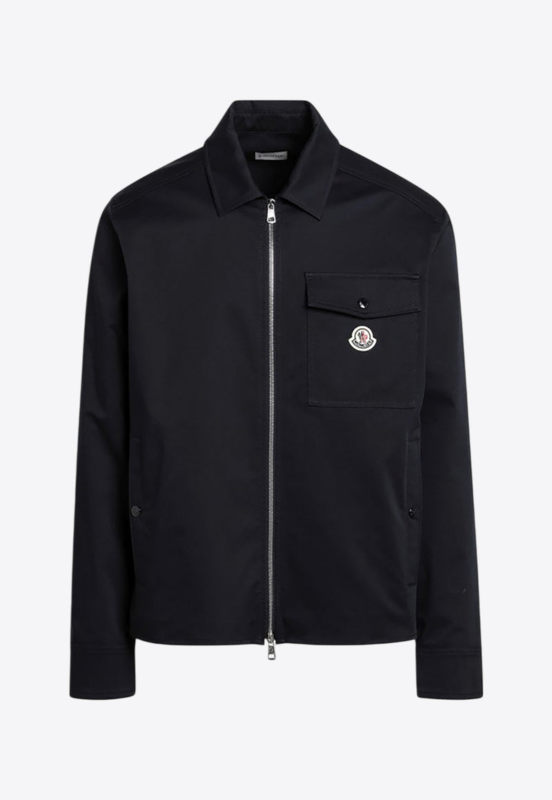 Moncler Logo Patch Zip-Up Jacket Navy 2F000-0557448/Q_MONCL-781