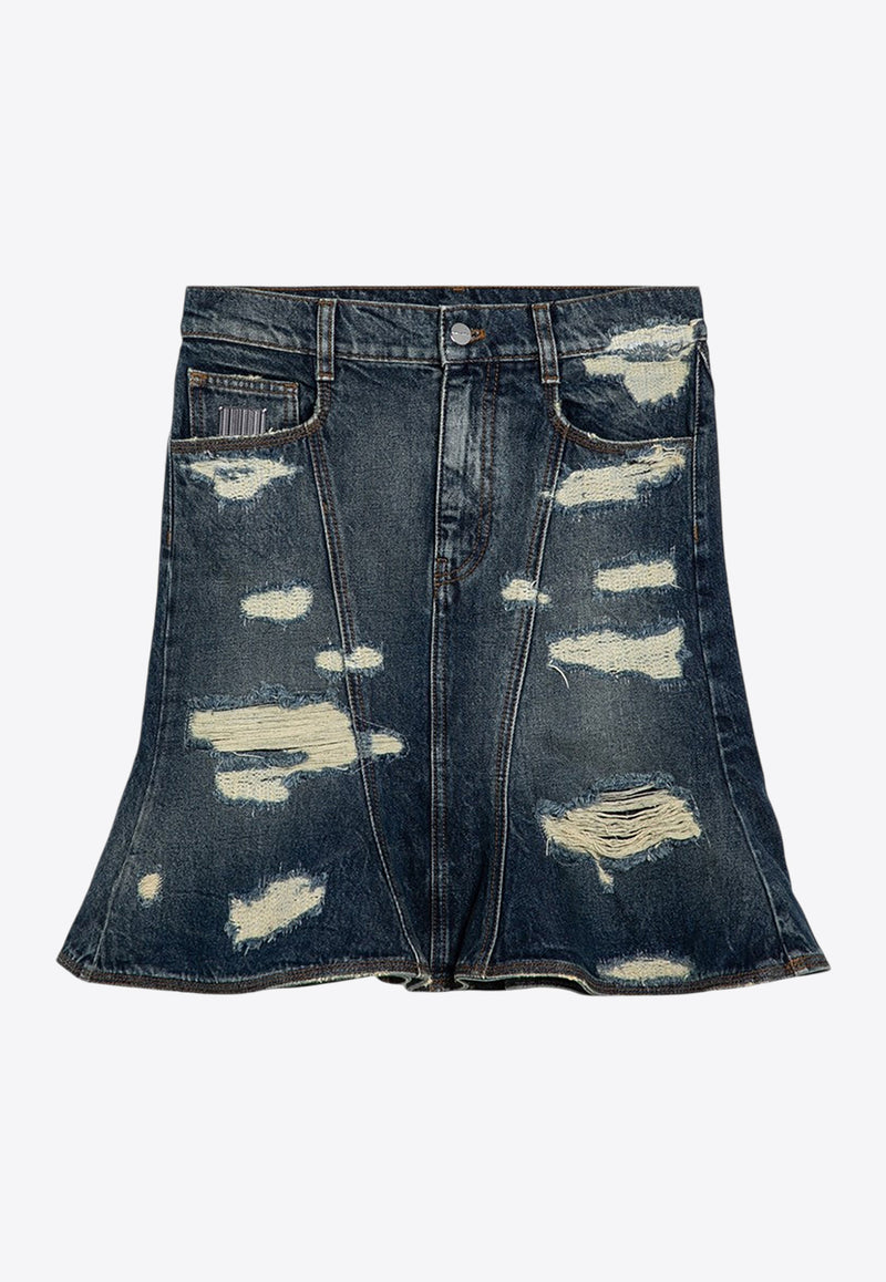 Marc Jacobs Distressed Mini Denim Skirt Blue 2F4RSK002D15CO/P_MARC-491