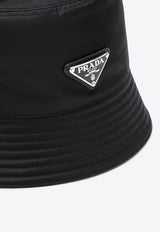 Prada Triangle Logo Re-Nylon Bucket Hat Black 2HC1372DMI/P_PRADA-F0002