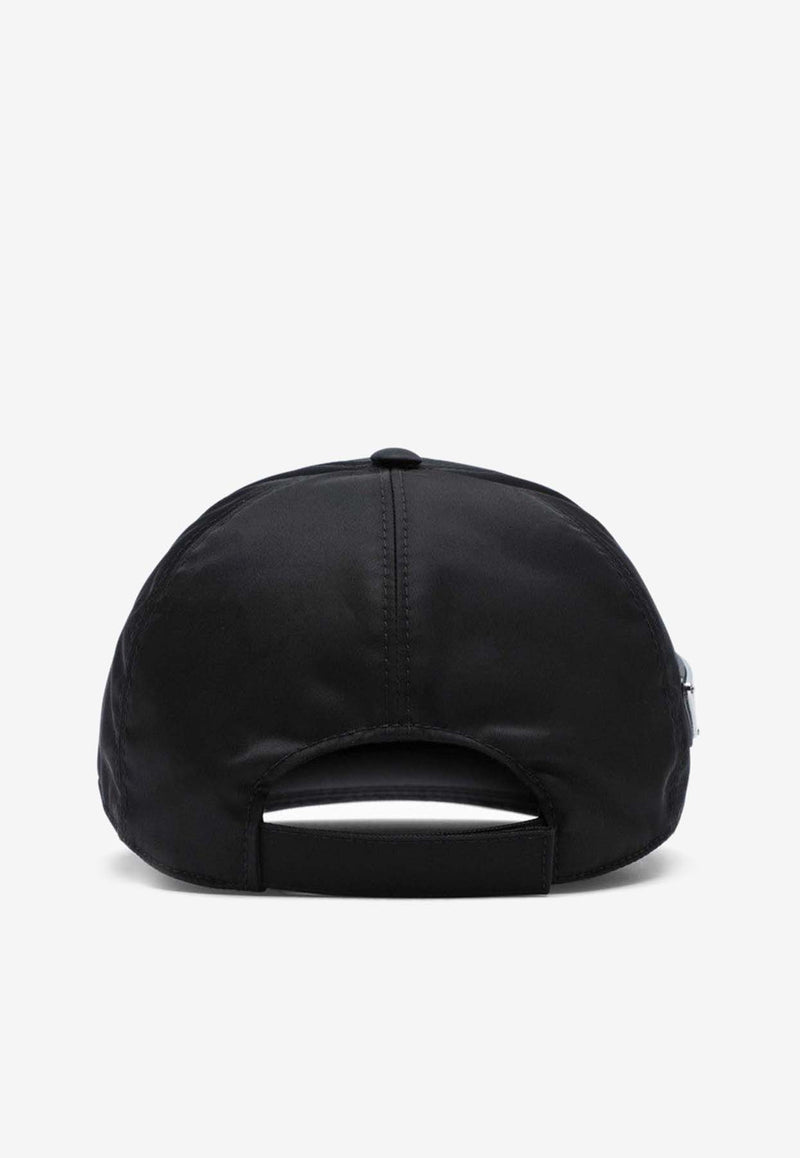 Prada Logo Appliqué Baseball Cap Black 2HC2742DMI/O_PRADA-F0002