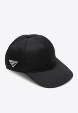 Prada Triangle Logo Re-Nylon Baseball Cap Black 2HC2742DMI/Q_PRADA-F0002