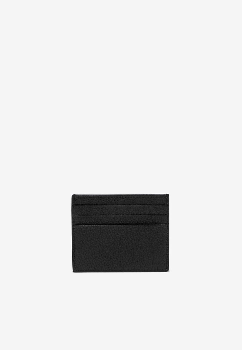 Prada Triangle Logo Grained Leather Cardholder Black 2MC0252E54/Q_PRADA-F0002