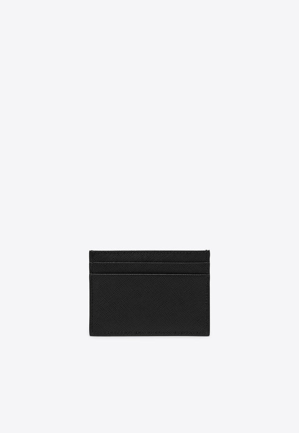 Prada Triangle Logo Saffiano Leather Cardholder Black 2MC149QHH/Q_PRADA-F0002