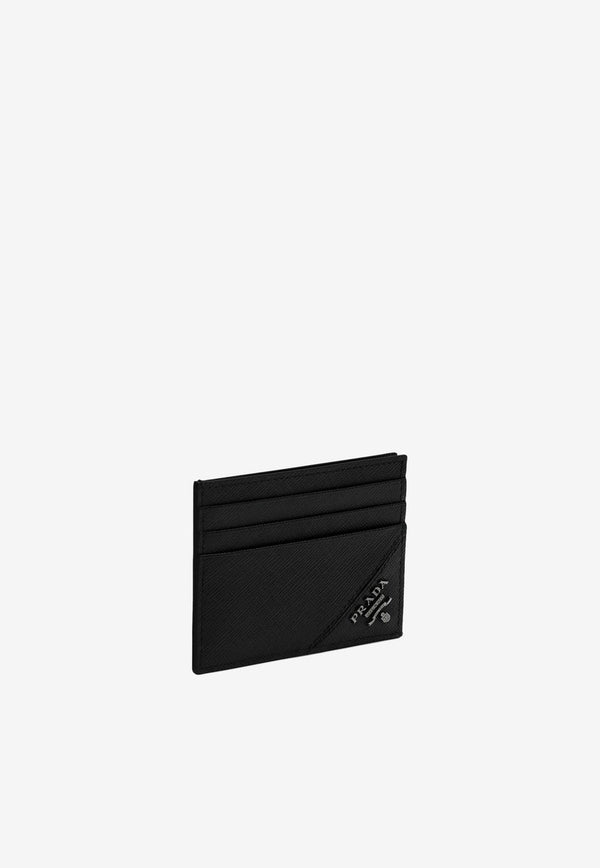 Prada Logo Plaque Saffiano Leather Cardholder Black 2MC223QME/Q_PRADA-F0002