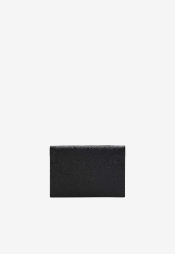 Prada Triangle Logo Saffiano Leather Wallet Black 2MF032QHH/P_PRADA-F0002