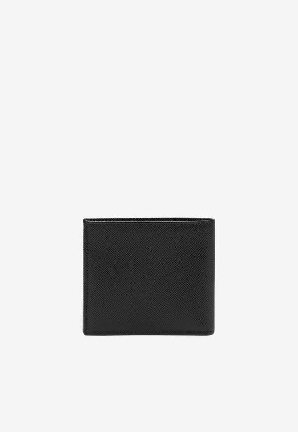 Prada Triangle Logo Saffiano Leather Wallet Black 2MO513QHH/Q_PRADA-F0002