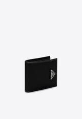 Prada Triangle Logo Re-Nylon Bi-Fold Wallet Black 2MO7382DMH/P_PRADA-F0002