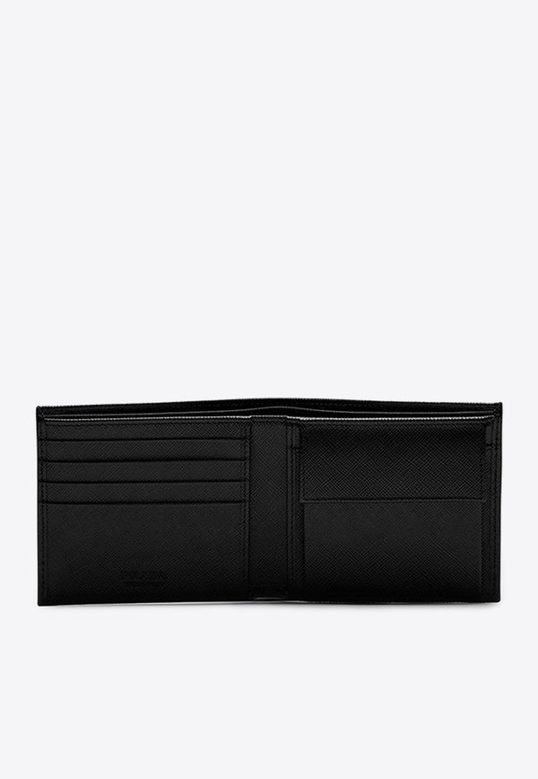 Prada Triangle Logo Re-Nylon Bi-Fold Wallet Black 2MO7382DMH/P_PRADA-F0002