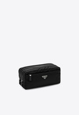 Prada Triangle Logo Re-Nylon Vanity Pouch Black 2NA0302DMH/O_PRADA-F0002