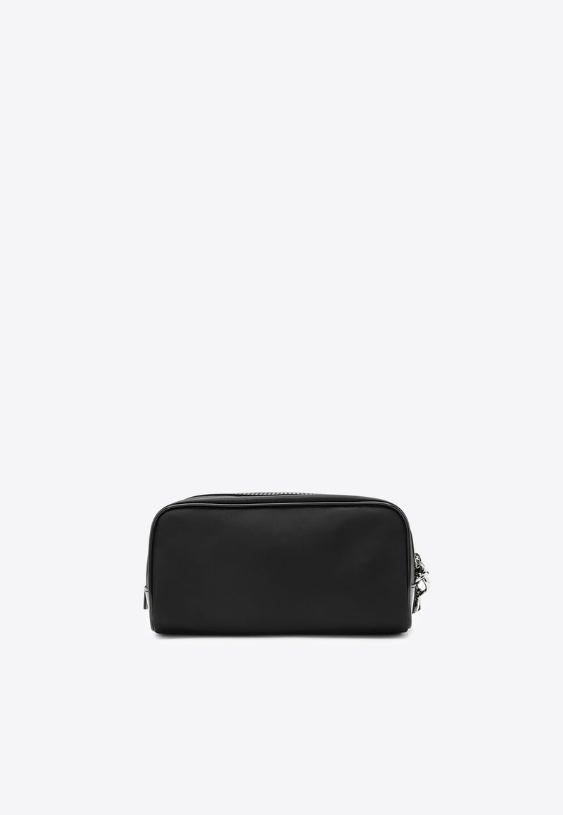 Prada Re-Nylon and Brushed Leather Pouch Bag Black 2NE063789/O_PRADA-F0002