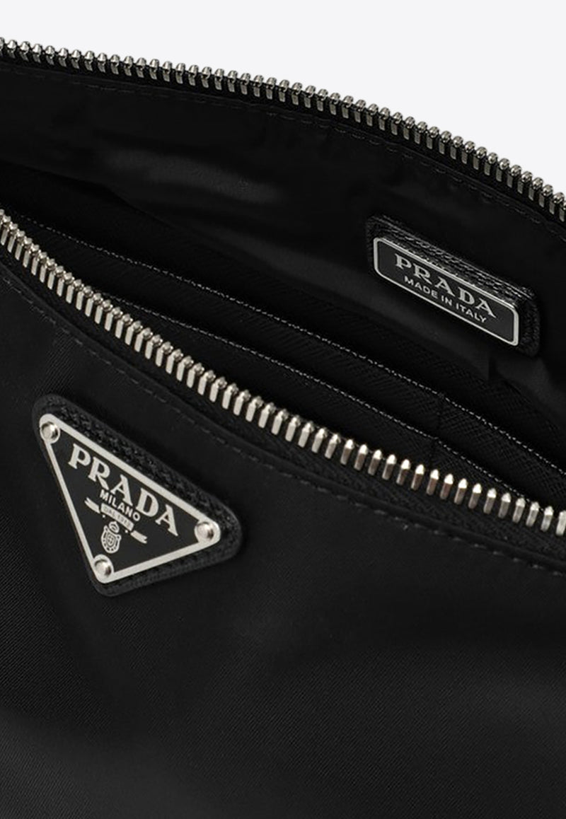 Prada Small Triangle Logo Zip Pouch  Black 2NH0062DMH/P_PRADA-F0002