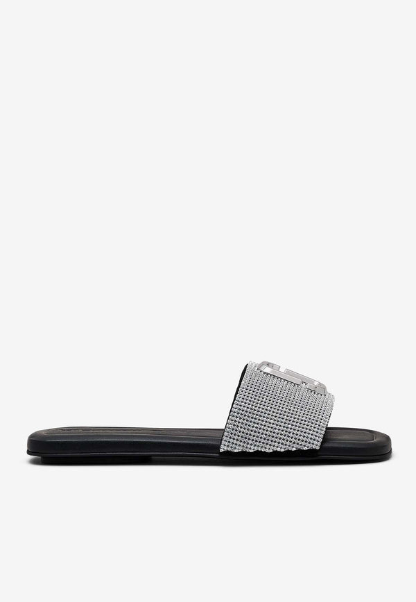 Marc Jacobs J Marc Crystal-Embellished Slides 2R3FFS006F05BLACK MULTI