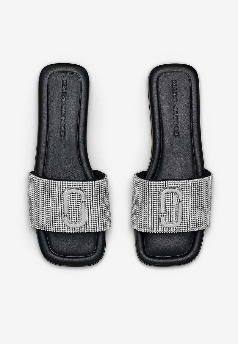 Marc Jacobs J Marc Crystal-Embellished Slides 2R3FFS006F05BLACK MULTI