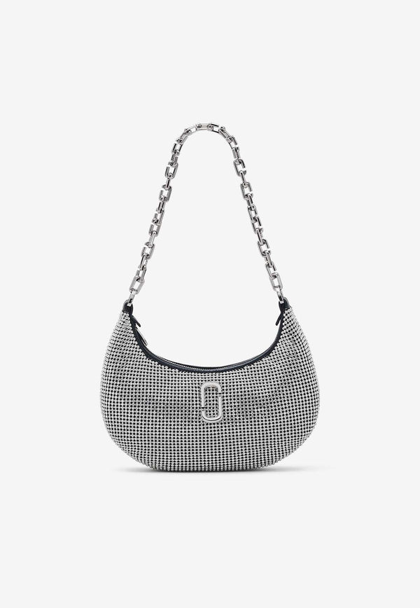 Marc Jacobs Small Curve Crystal-Embellished Shoulder Bag 2R3HSH056H01SILVER