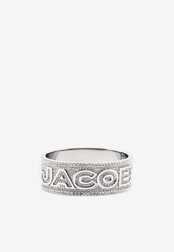 Marc Jacobs Monogram Crystal-Embellished Cuff Bracelet 2R3JBR001J66SILVER