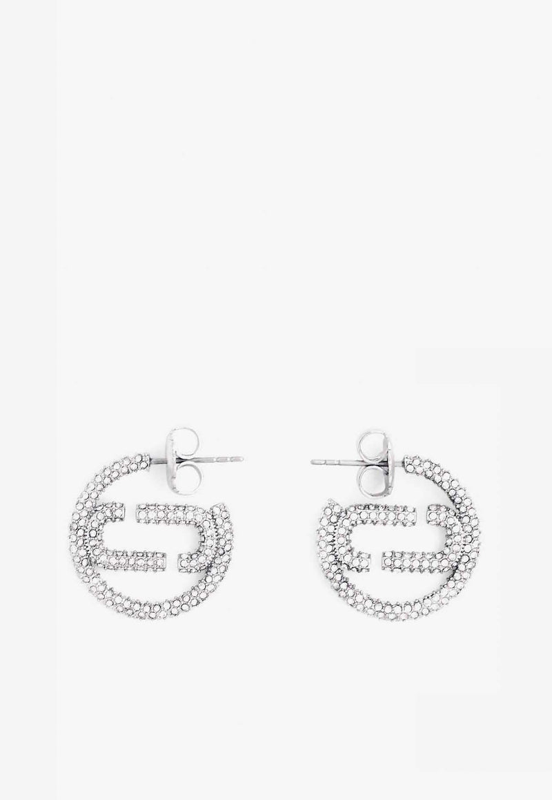 Marc Jacobs Small J Marc Crystal-Embellished Earrings 2R3JER001J12SILVER