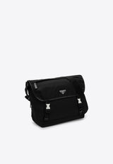 Prada Re-Nylon and Saffiano Messenger Bag Black 2VD052KOH2DMG/Q_PRADA-F0002