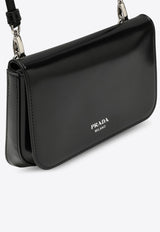 Prada Brushed Leather Shoulder Bag Black 2VD061OOOZO6/N_PRADA-F0002