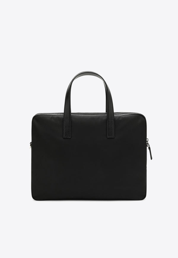 Prada Triangle Logo Re-Nylon Briefcase Black 2VE368XOM2DMH/O_PRADA-F0002