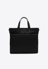 Prada Re-Nylon and Saffiano Leather Tote Bag Black 2VG860XON2DMH/P_PRADA-F0002