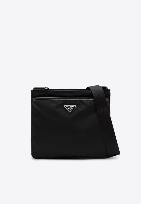 Prada Re-Nylon Logo Messenger Bag Black 2VH118XOO2DMH/P_PRADA-F0002