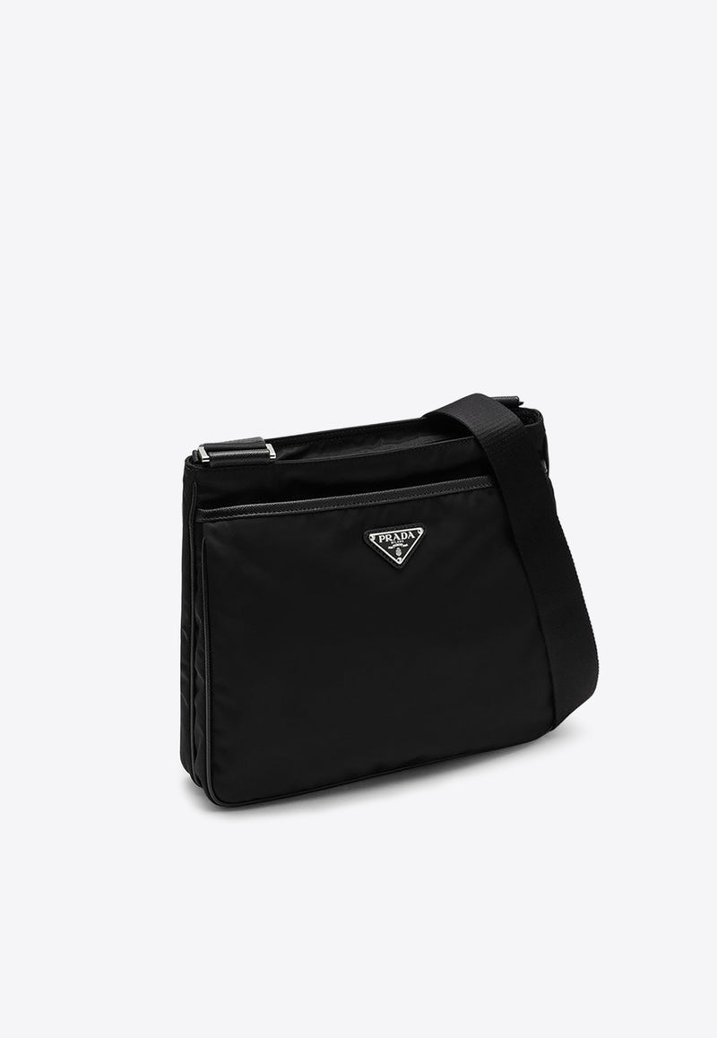 Prada Re-Nylon Logo Messenger Bag Black 2VH118XOO2DMH/P_PRADA-F0002