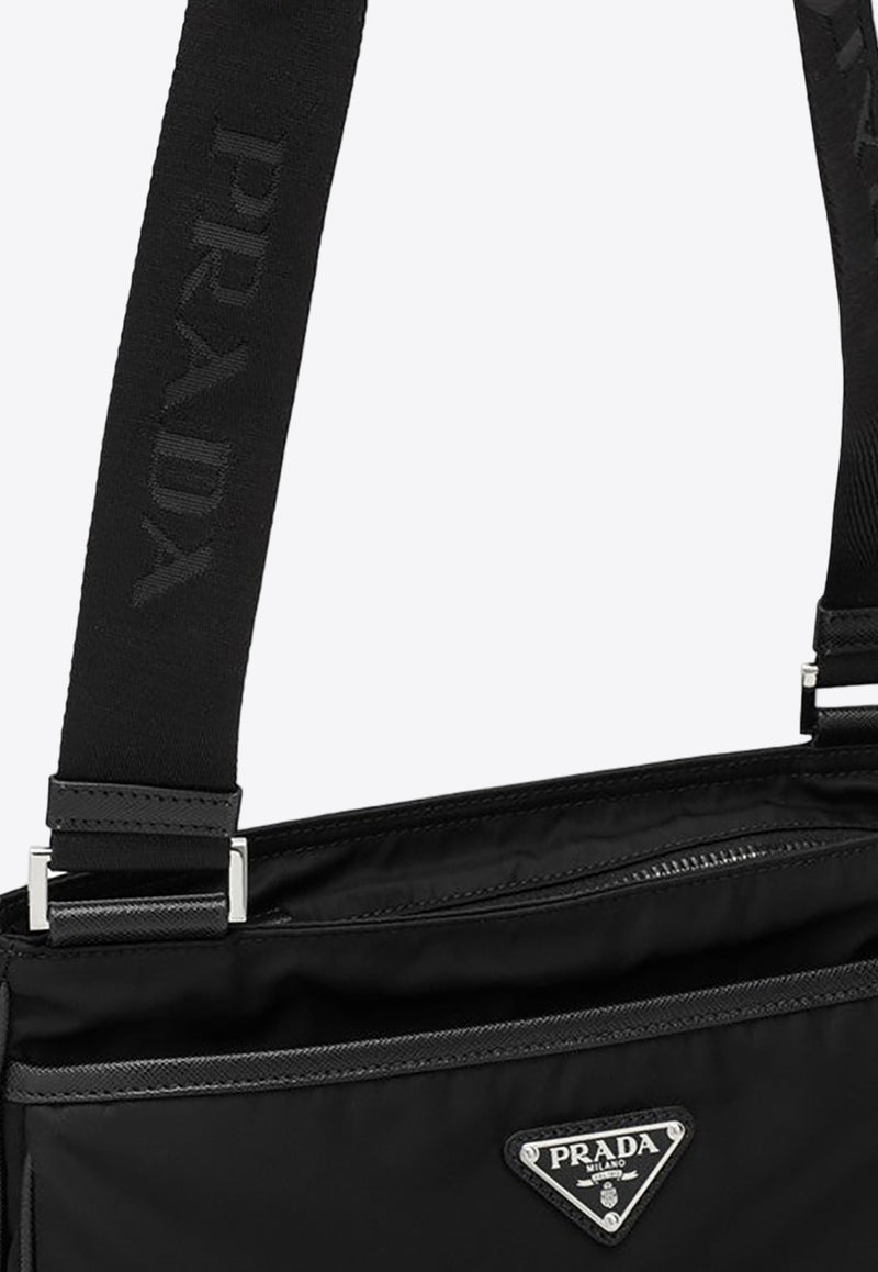 Prada Re-Nylon Logo Messenger Bag Black 2VH118XOO2DMH/P_PRADA-F0002