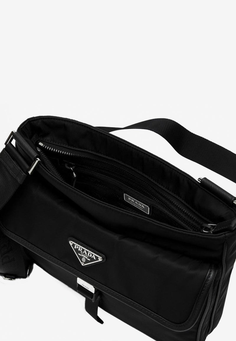 Prada Triangle Logo Messenger Bag Black 2VH119XOO2DMH/Q_PRADA-F0002