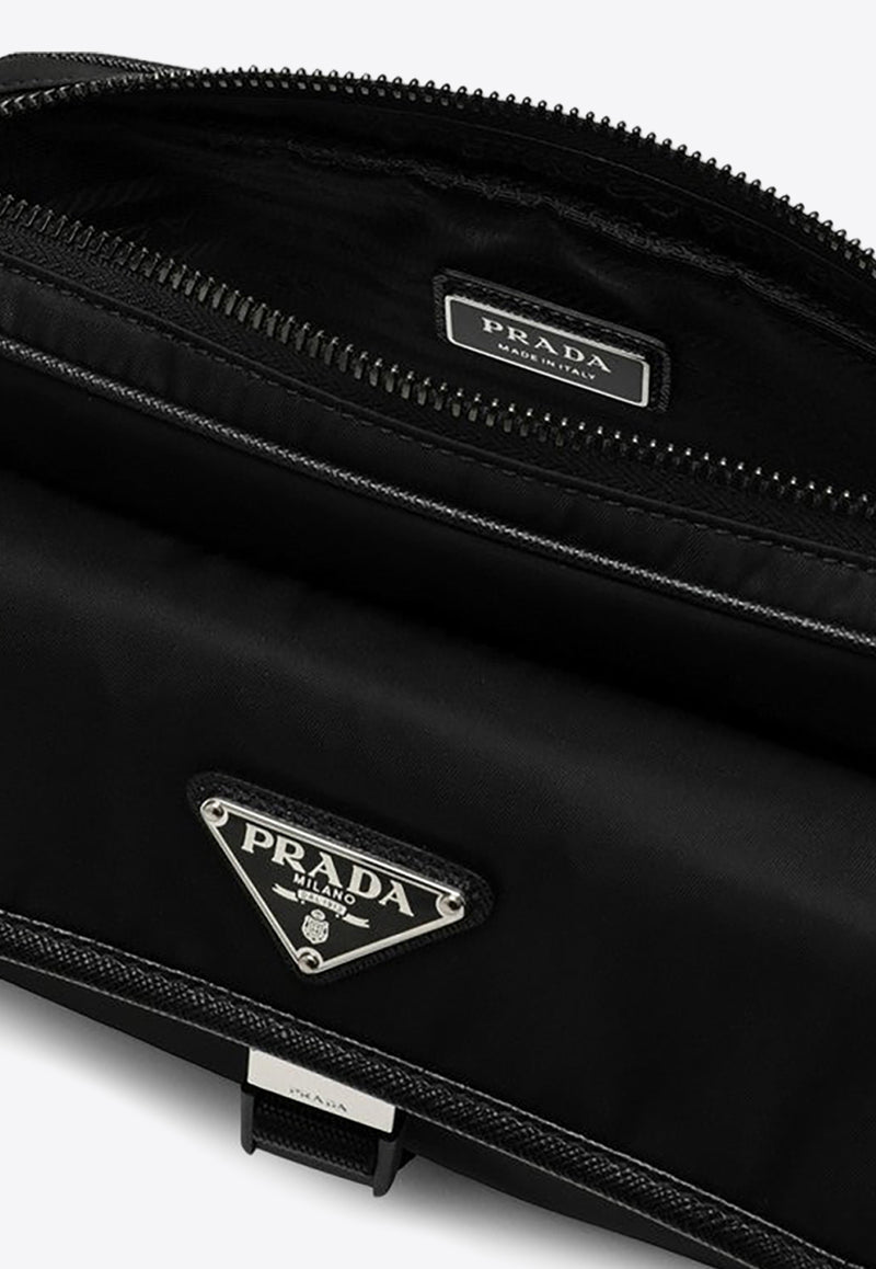 Prada Triangle Logo Re-nylon Messenger Bag Black 2VH133XMP2DMH/P_PRADA-F0002