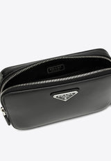 Prada Brique Leather Messenger Bag Black 2VH173OOOZO6/O_PRADA-F0002