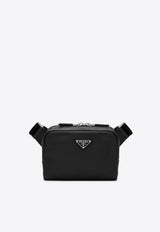 Prada Compact Leather Messenger Bag Black 2VH184OOO2BBE/Q_PRADA-F0002