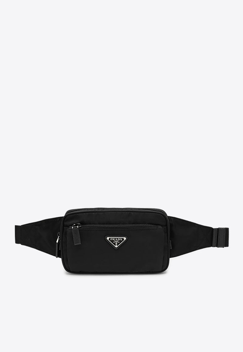 Prada Triangle Logo Nylon Belt Bag Black 2VL977WOO2DMG/P_PRADA-F0002