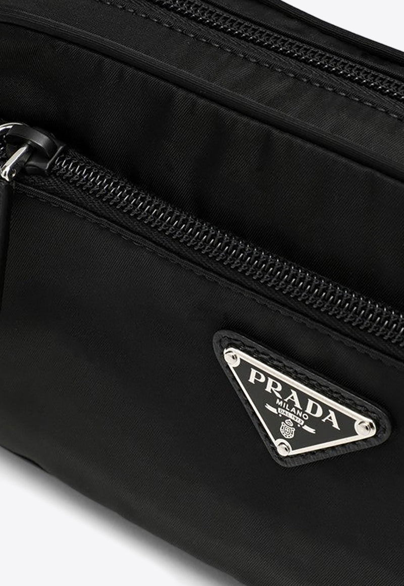 Prada Triangle Logo Nylon Belt Bag Black 2VL977WOO2DMG/P_PRADA-F0002