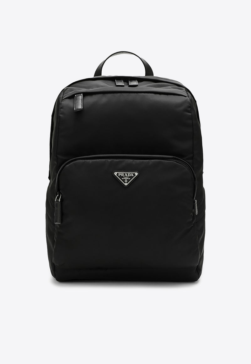 Prada Triangle Logo Re-Nylon Backpack Black 2VZ104OOO2DMG/Q_PRADA-F0002