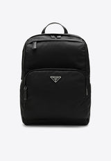 Prada Re-Nylon Triangle Logo Backpack Black 2VZ104OOO2DMG/P_PRADA-F0002