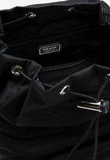 Prada Triangle Logo Nylon Backpack Black 2VZ135HOL2DMG/Q_PRADA-F0002