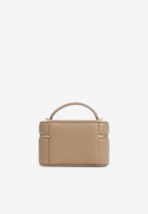 Gaby Quilted Leather Vanity Bag