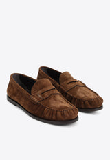 Cassandre Penny Suede Loafers