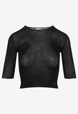 Cassandre Cropped Knit Top